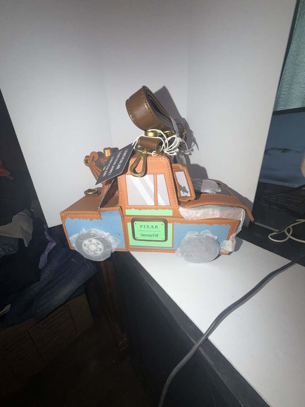 Loungefly Disney Pixar Cars Tow Mater Figural Crossbody Bag